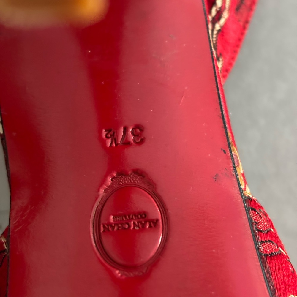 Billy Chan Couture Red Peep Toe Stilettos - Picture 5 of 14